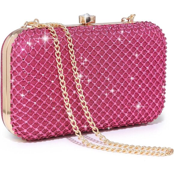 Handbags - Sparkling Evening Bag with Crystal Clasp for Formal Prom Party Wedding for women